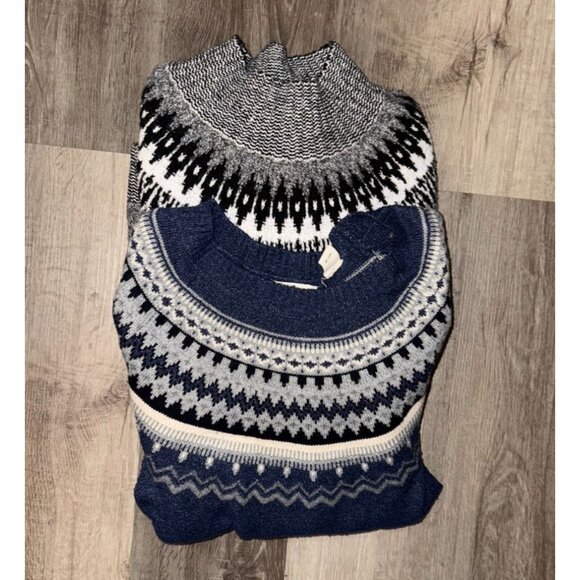 Weatherproof & Old Navy XXL Fair Isle Sweaters Set Of 2 - Picture 1 of 16